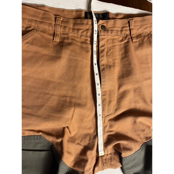 Vintage Browning Mens Canvas Brush Guard Hunting Pants 40/32 Brown/Green USA - Picture 9 of 12